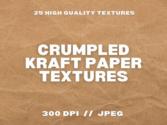 25 Crumpled Kraft Paper Textures