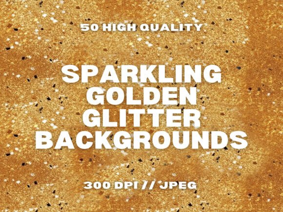 50 Sparkling Golden Glitter Backgrounds