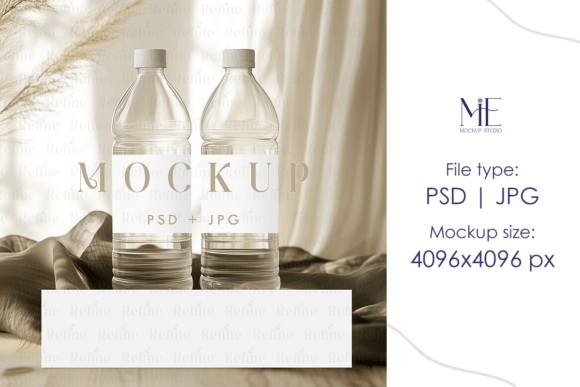 8x2 Water Bottle Label PSD Mockup: A Versatile Design Tool for Creative Professionals