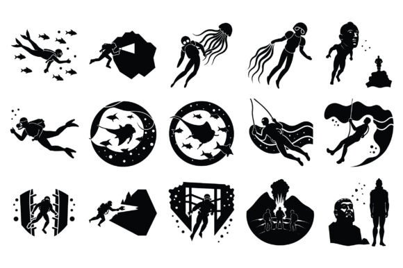 A Vector Scuba Diving Vector for Creative and Practical Use
