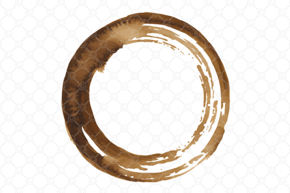 Coffee Stain PNG, Tea Cup Spill Ring 024: A Touch of Elegance for Modern Designers
