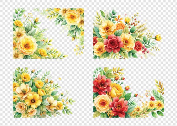 Floral Watercolor Art Vector PNG Bundle: A Versatile Design Resource