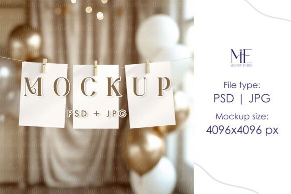 Hanging Banner Mockup, Photo Bunting PSD: A Creative Tool for Modern Designers