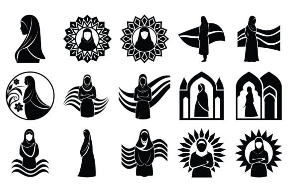 Hijab Style Standing Silhouette Vector: A Versatile Design Resource