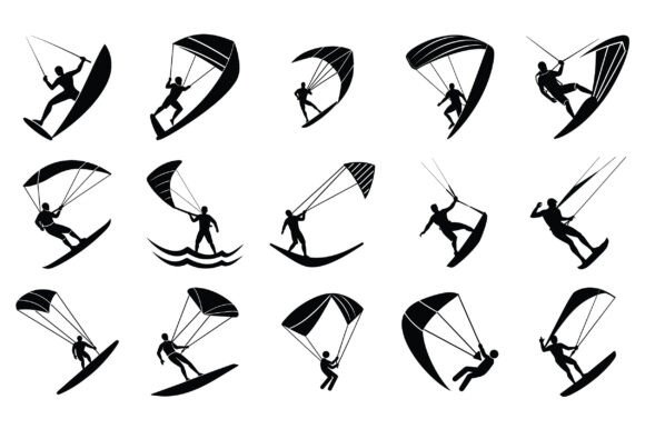 Kitesurfing Silhouette Vector: A Versatile Asset for Creative Professionals