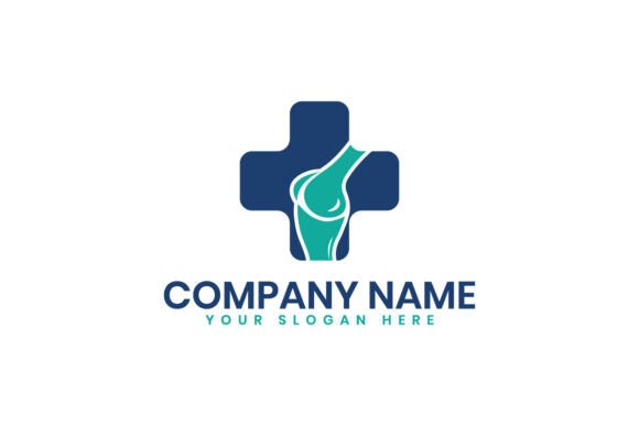 Knee Joint Medical Clinic Vector Logo