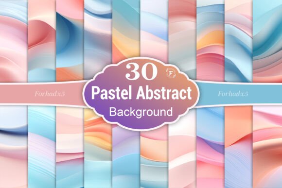 Pastel Abstract Waves Background
