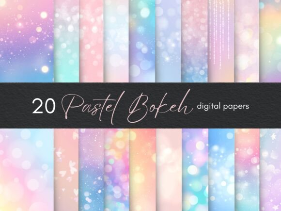 Pastel Bokeh Digital Paper