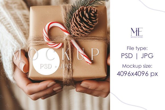 Sticker Gift Box Mockup, Holiday Sticker: A Versatile Tool for Creative Projects